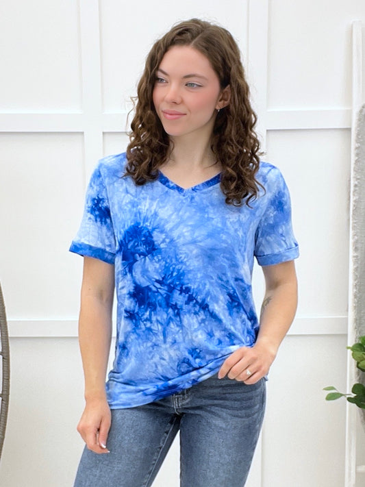 Chic Days Top - Blue Tie Dye
