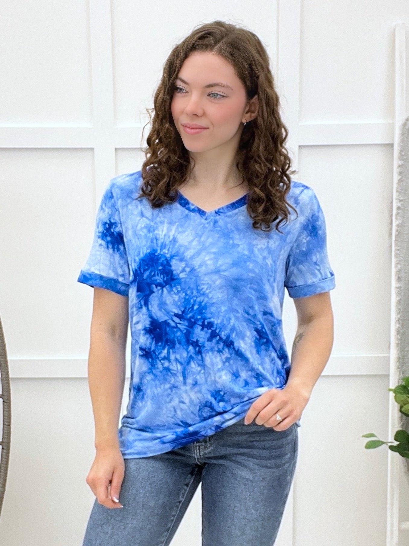 Chic Days Top - Blue Tie Dye
