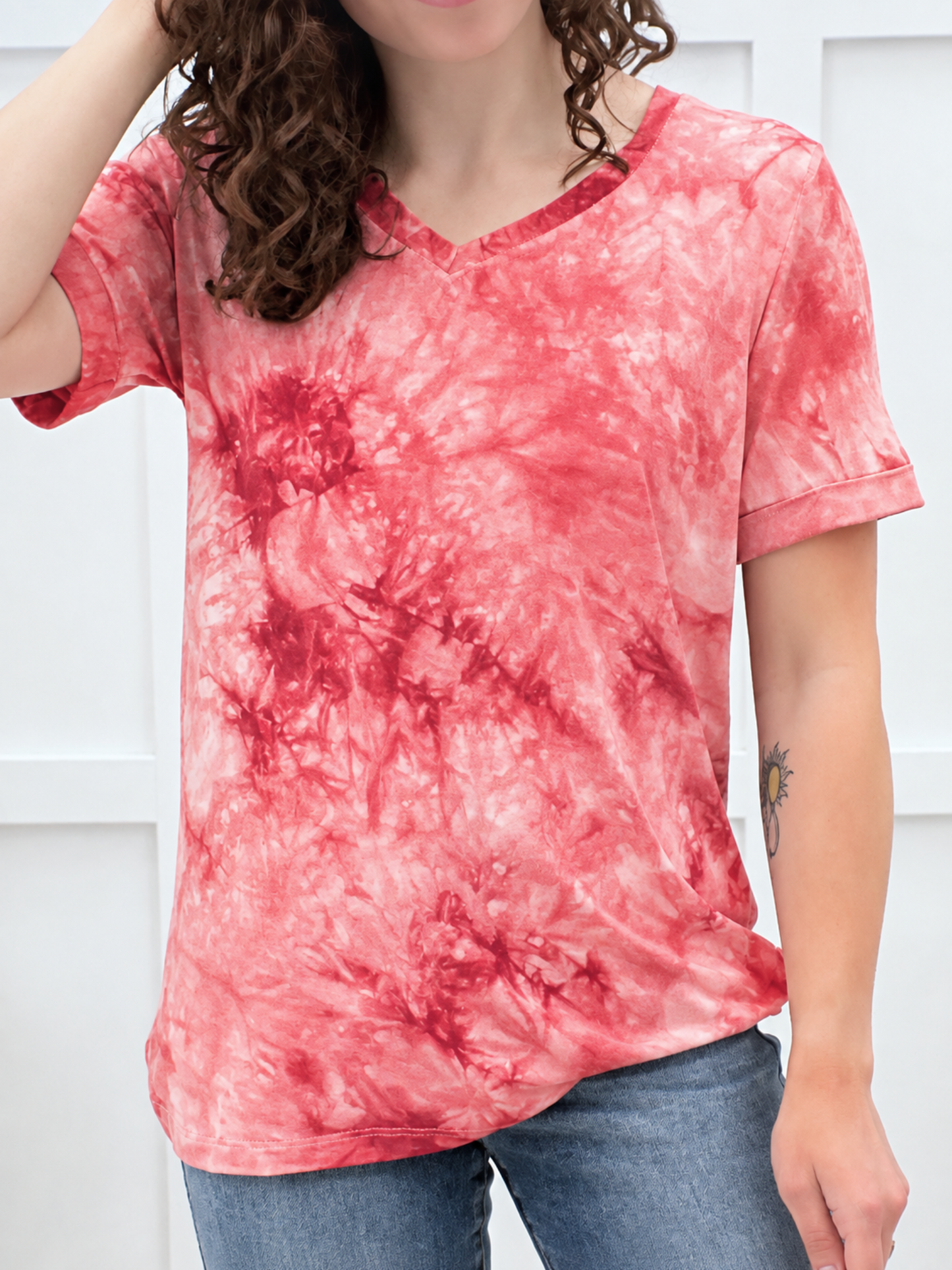 Chic Days Top - Red Tie Dye