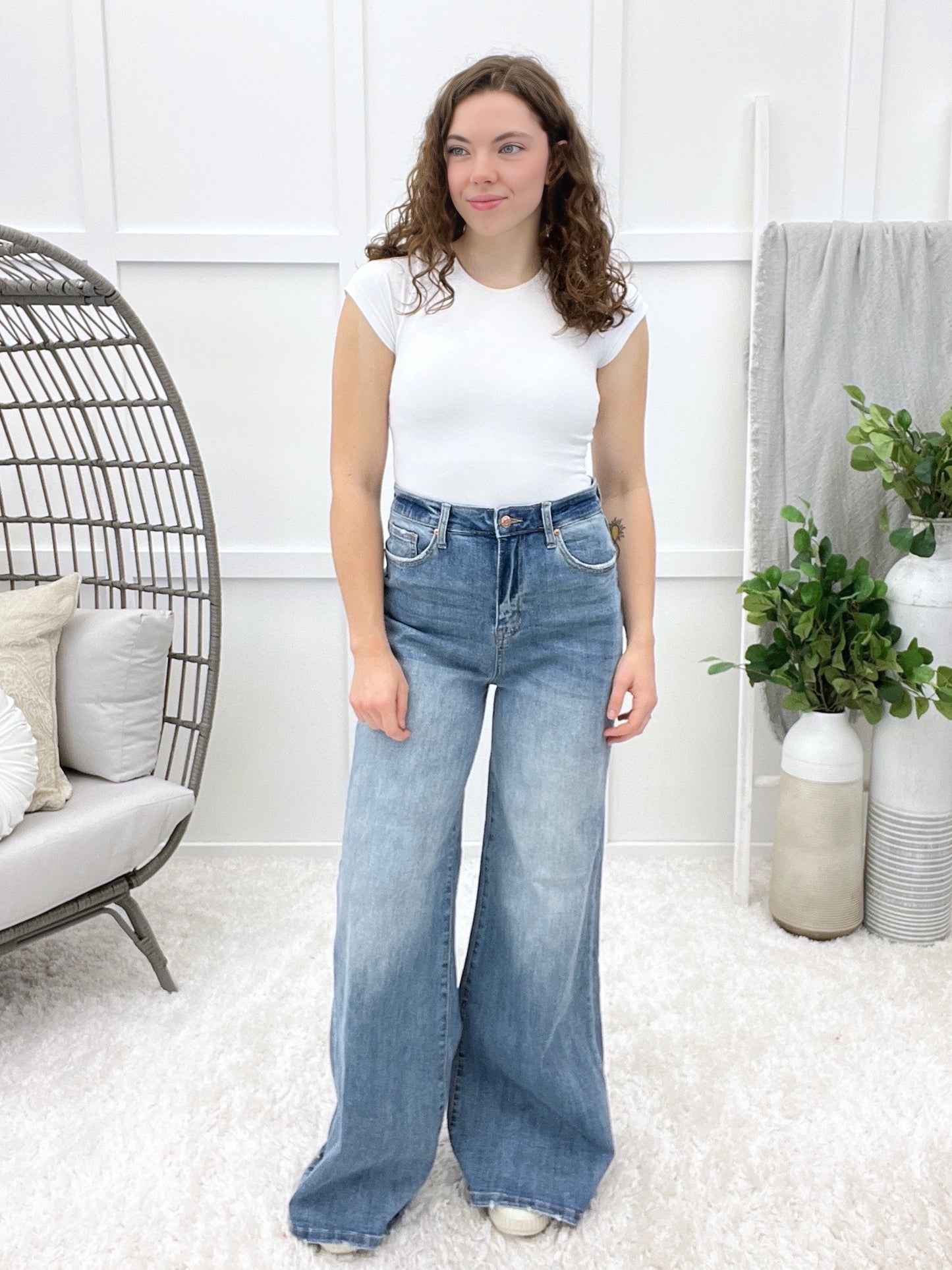 The Penelope From Saige High Rise Super Wide Leg Jeans
