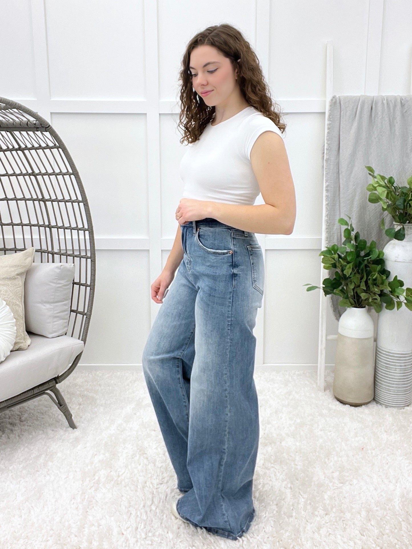 The Penelope From Saige High Rise Super Wide Leg Jeans