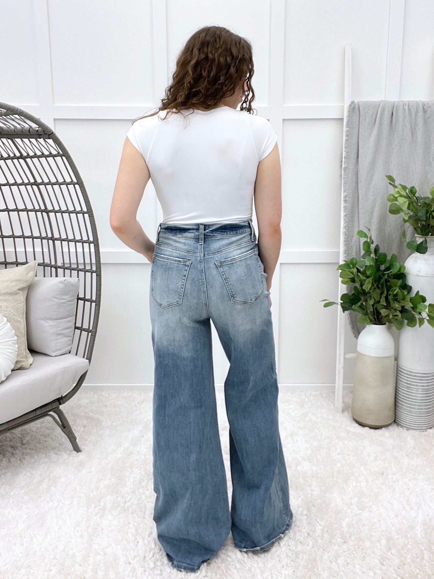 The Penelope From Saige High Rise Super Wide Leg Jeans