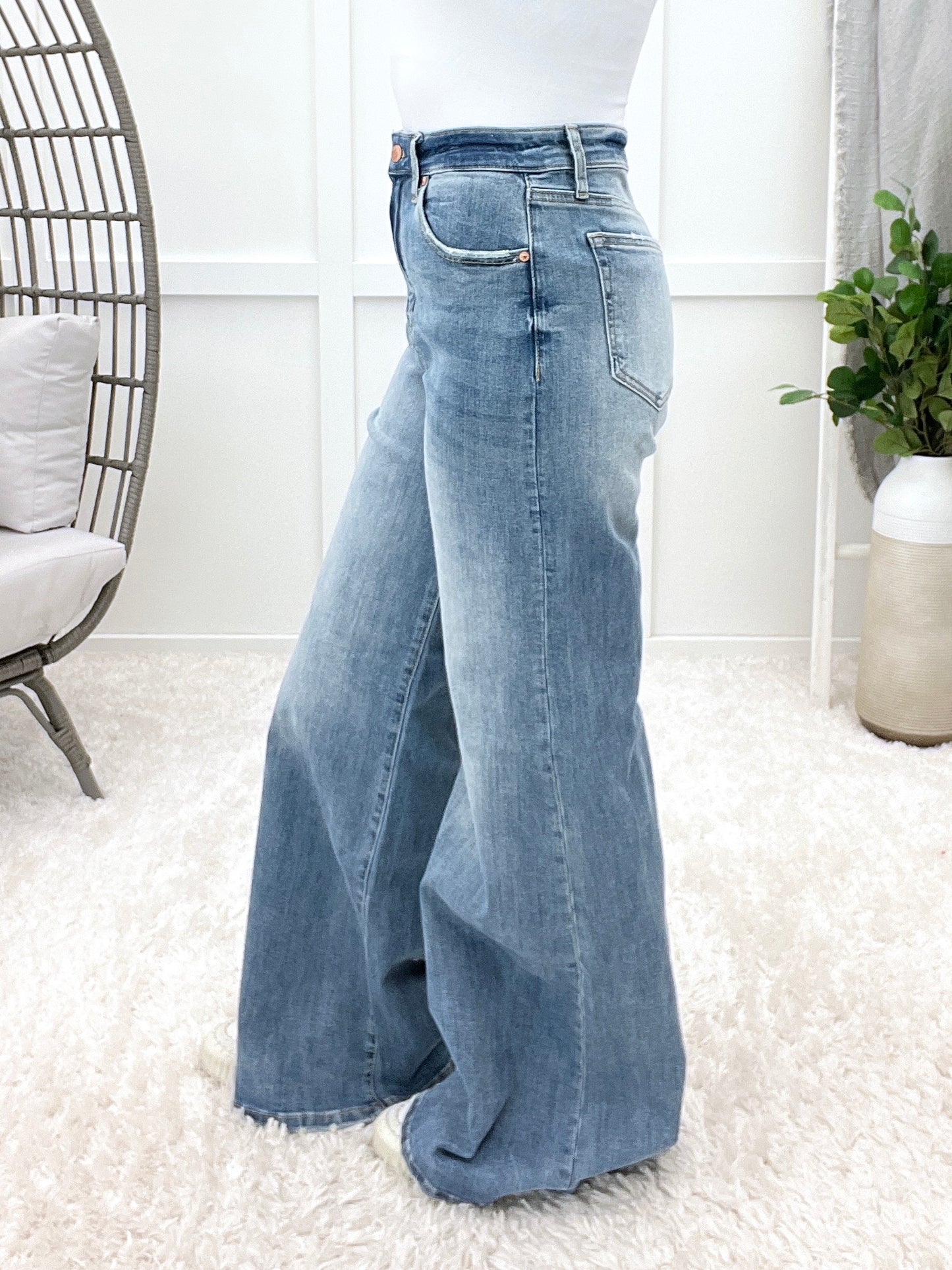 The Penelope From Saige High Rise Super Wide Leg Jeans