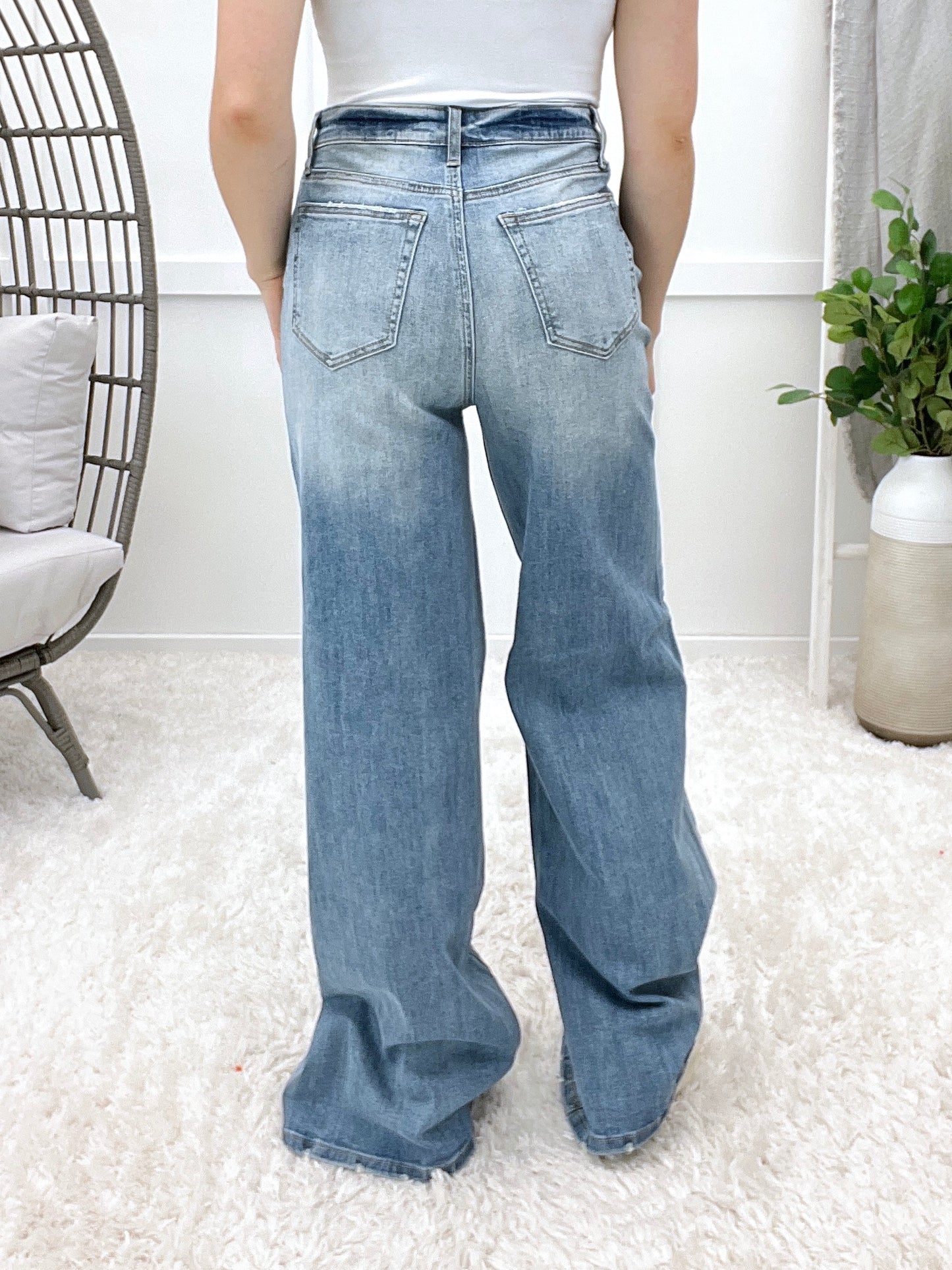 The Penelope From Saige High Rise Super Wide Leg Jeans