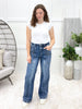 The Cassandra From Saige High Rise Bootcut Patch Pocket Jeans
