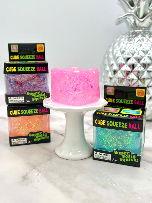 Glitter Cube Squishy Fidget