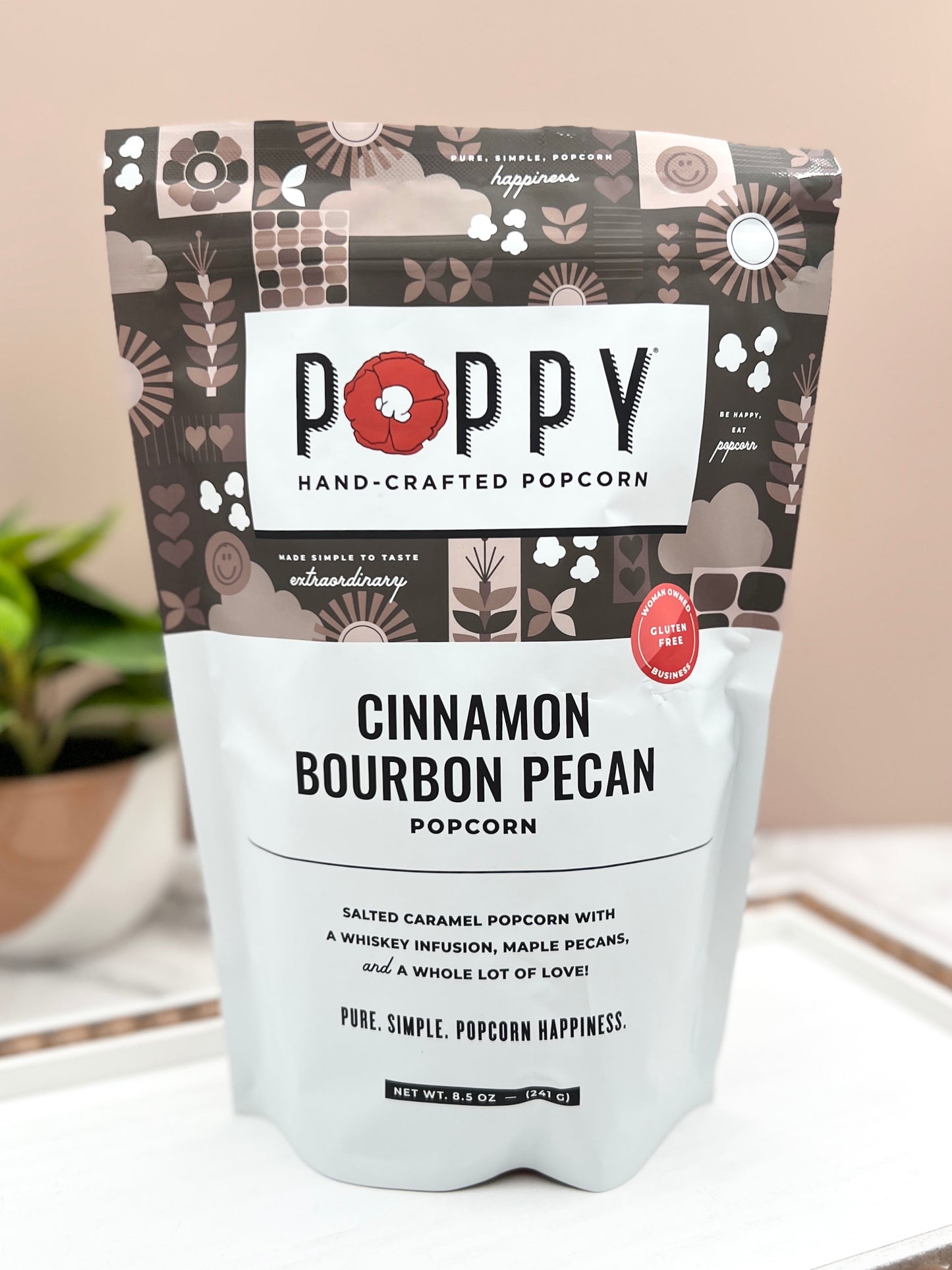 Hand-Crafted Cinnamon Bourbon Pecan Popcorn