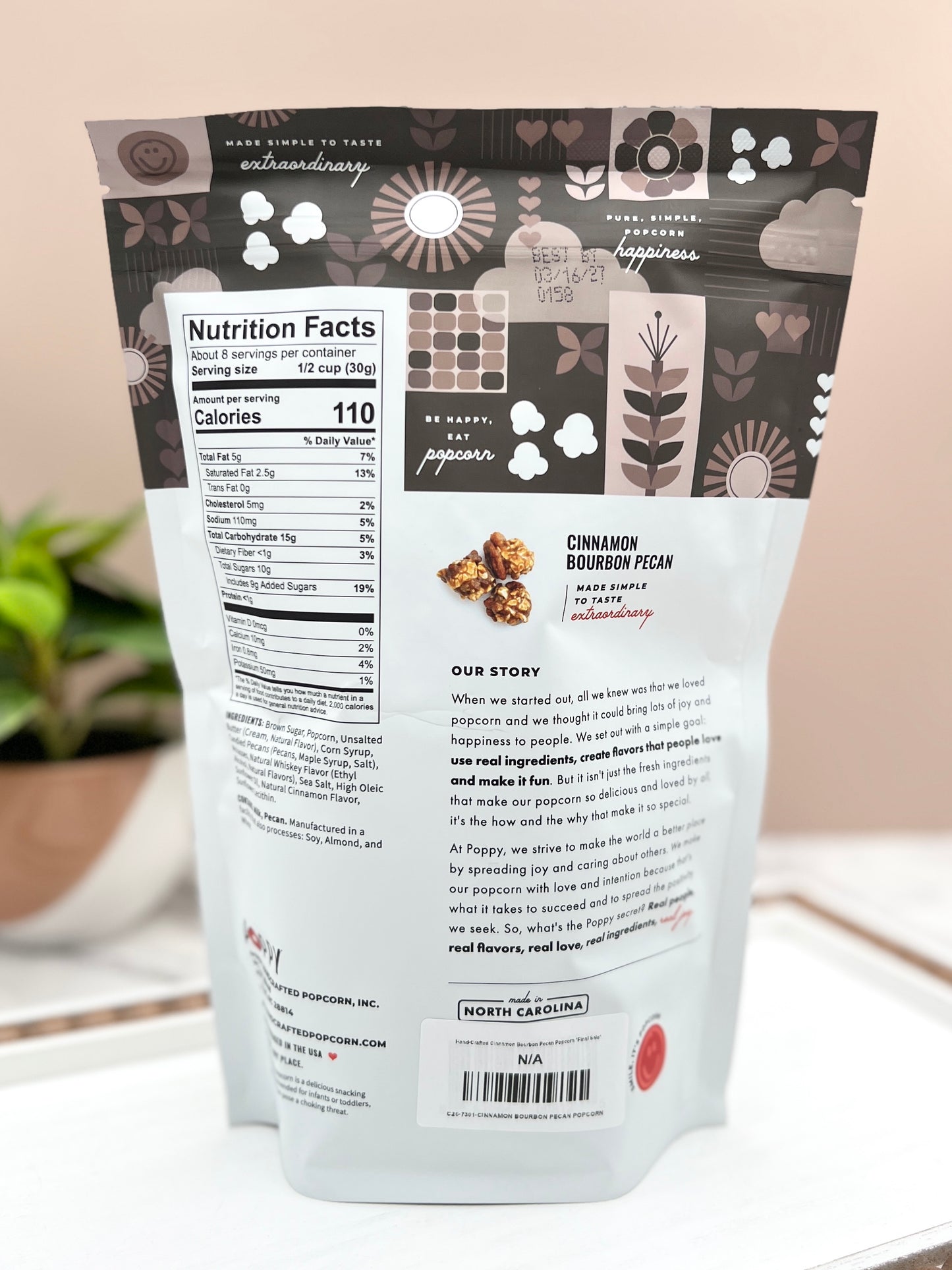Hand-Crafted Cinnamon Bourbon Pecan Popcorn