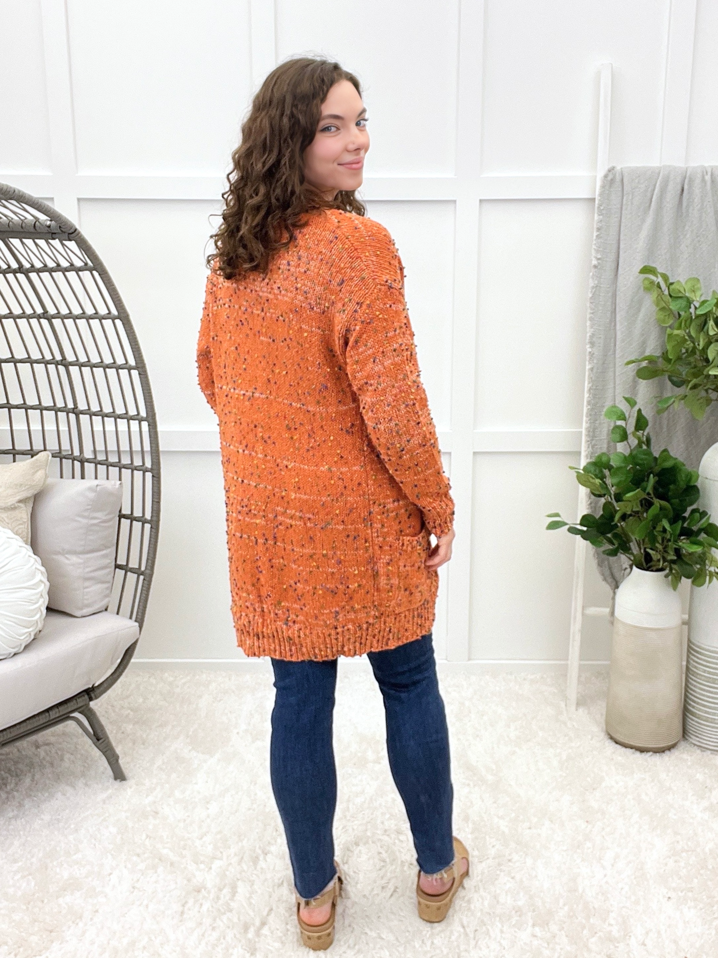 Always Up For Fun Cardigan - Pumpkin
