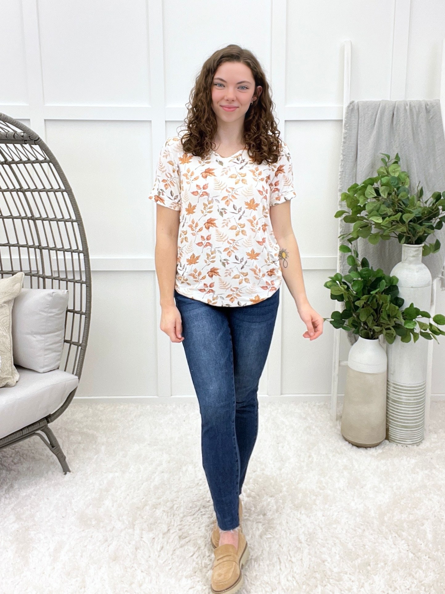 Chic Days Top - Autumn Leaves