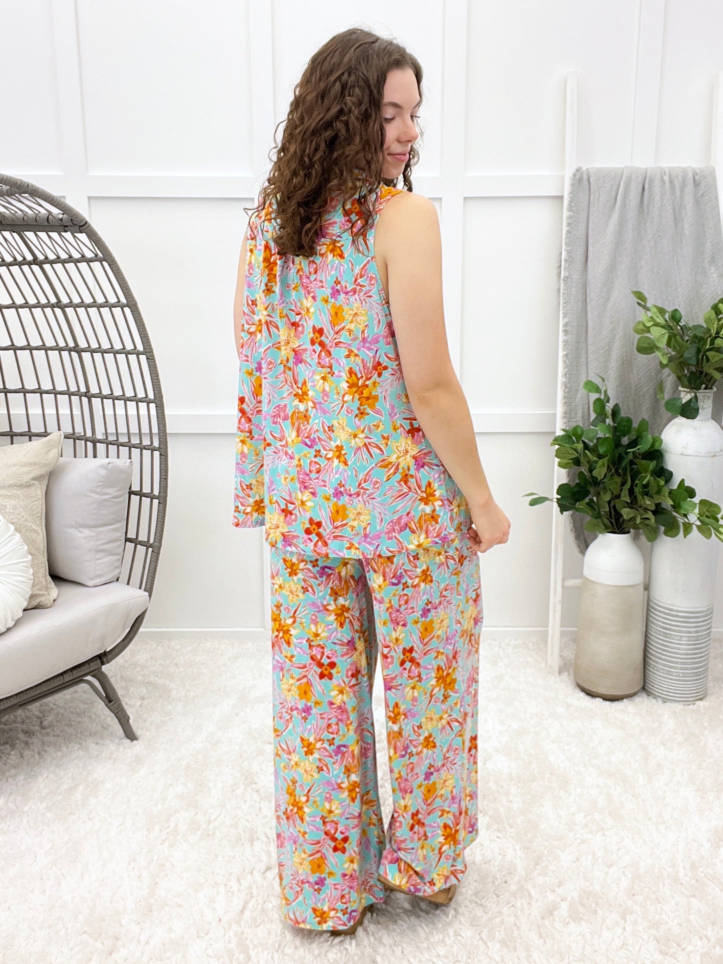 Dear Scarlett Brighter Vibes Shoreline Top And Pants Set