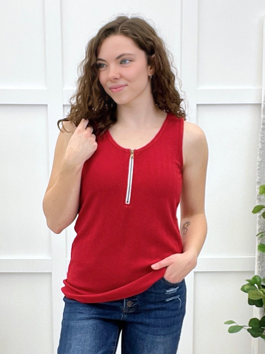 My Sweet Side Tank Top - Red