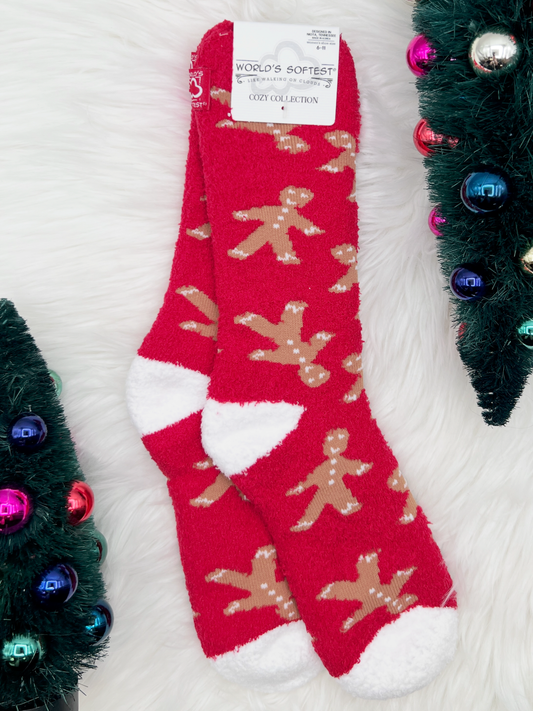 Cozy Crew Socks - Gingerbread