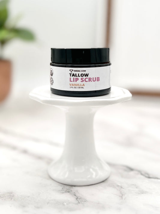 Tallow Lip Scrub Vanilla Polish Hydrate Restore