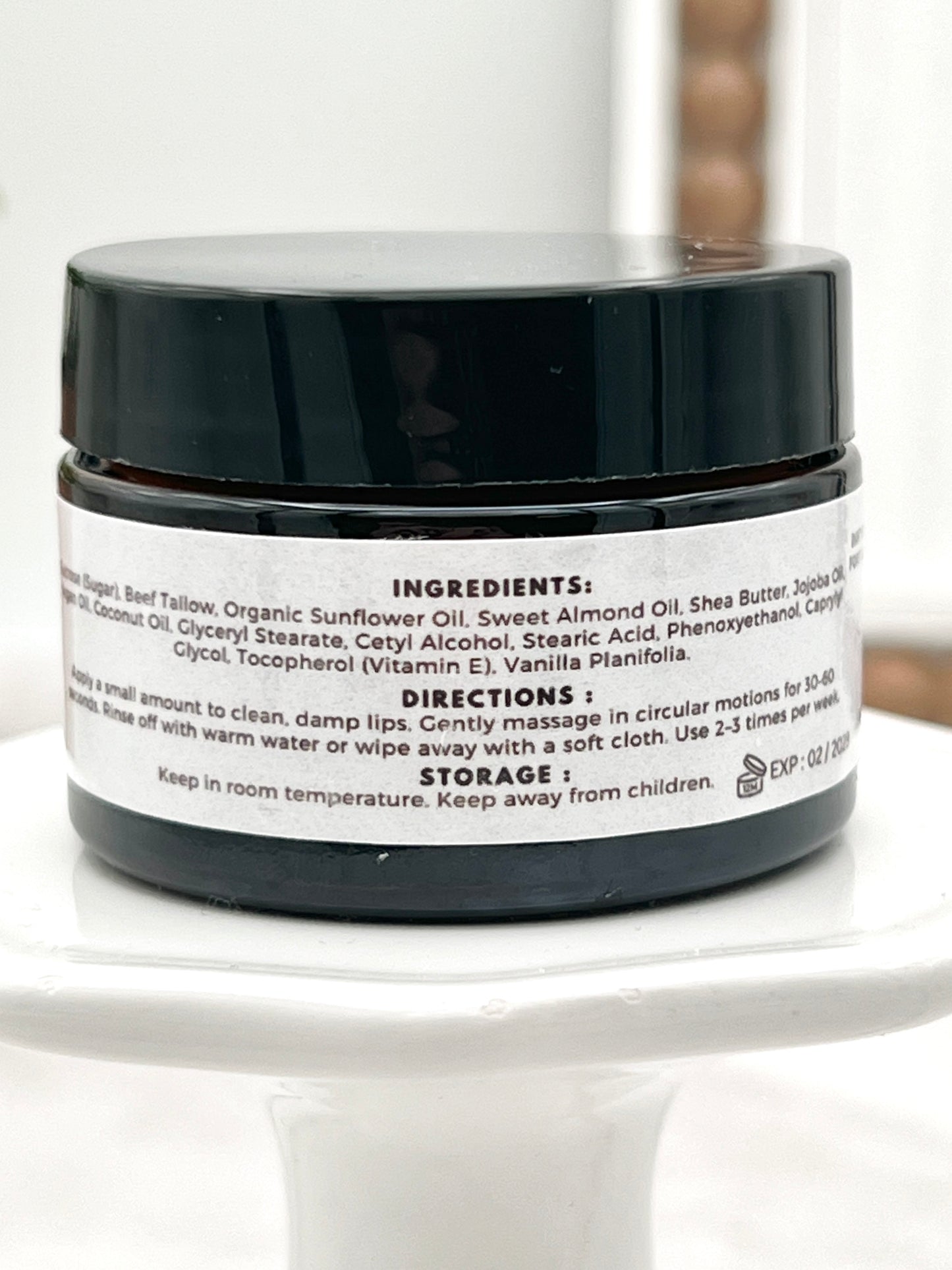 Tallow Lip Scrub Vanilla Polish Hydrate Restore