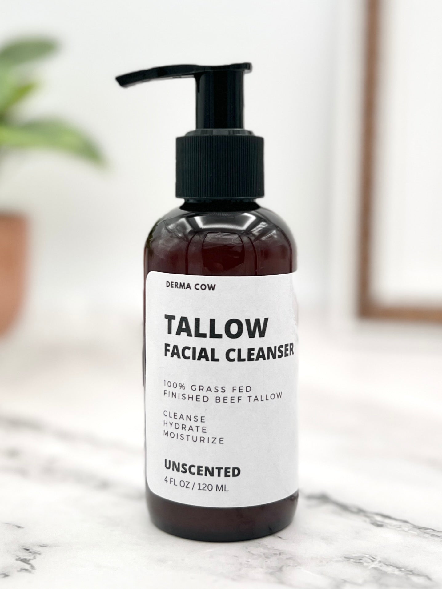 Tallow Facial Cleanser, Unscented, For Face - 4oz