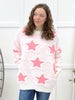 Stellar Comfort Sweater - White Pink