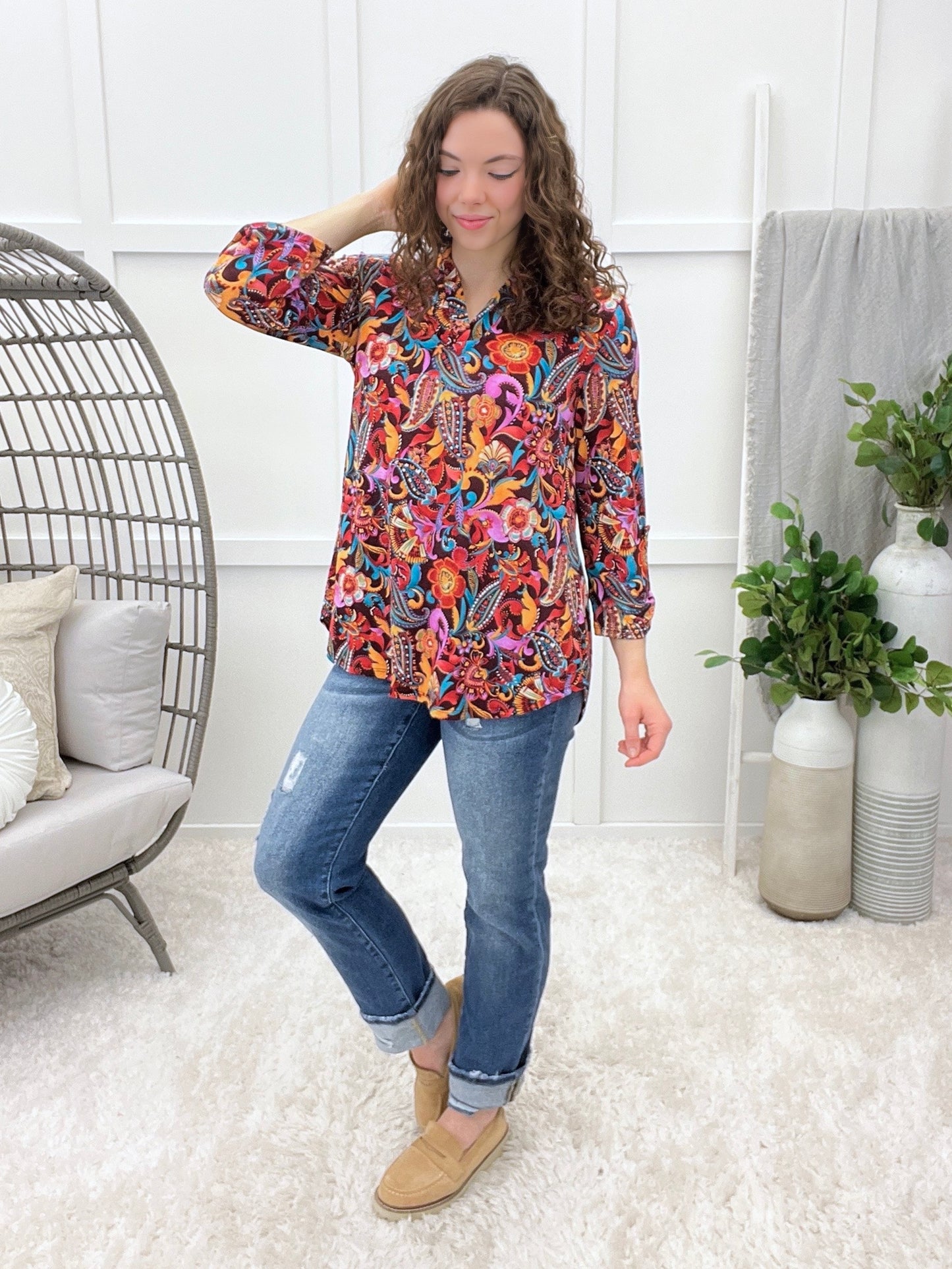 Dear Scarlett Paisley Dreams Lizzy Top