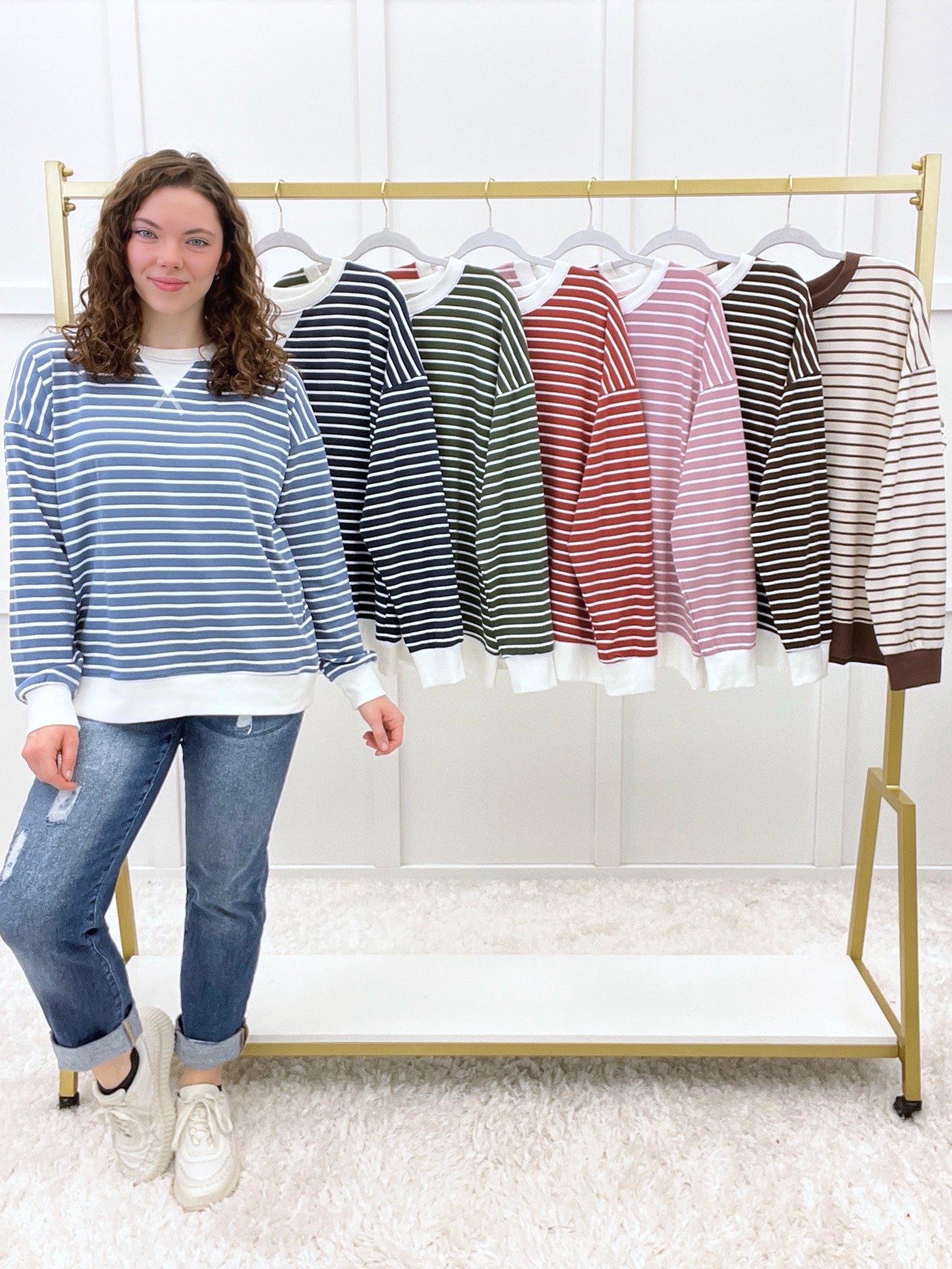 Moment To Take Striped Pullover
