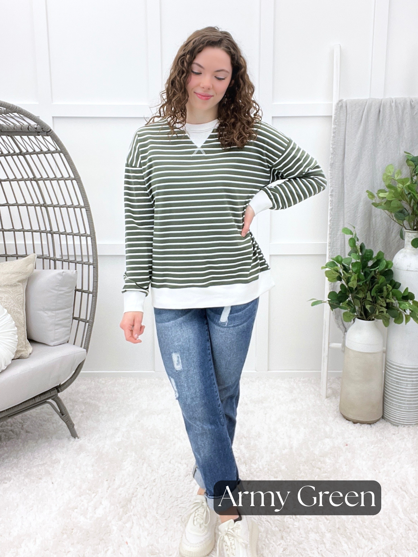 Moment To Take Striped Pullover