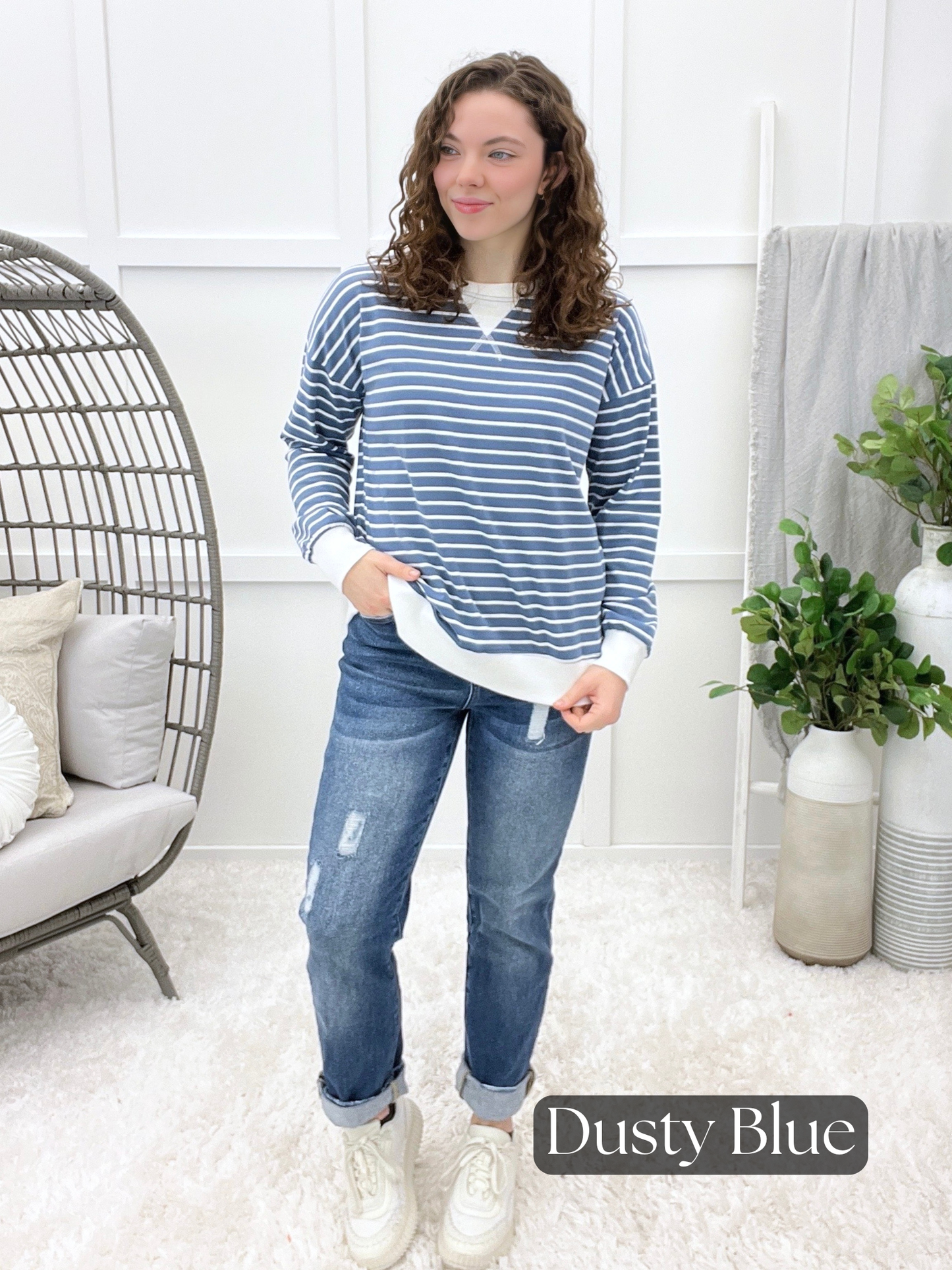 Moment To Take Striped Pullover