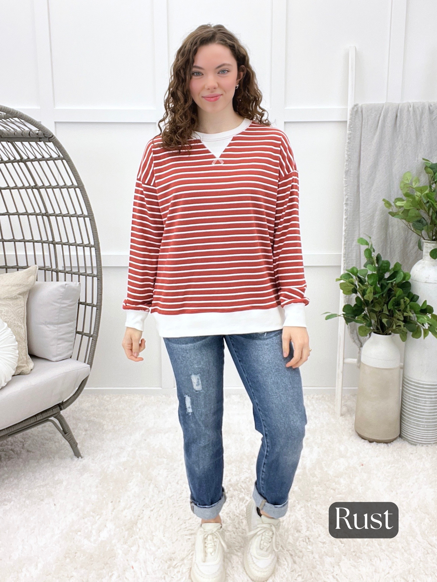 Moment To Take Striped Pullover