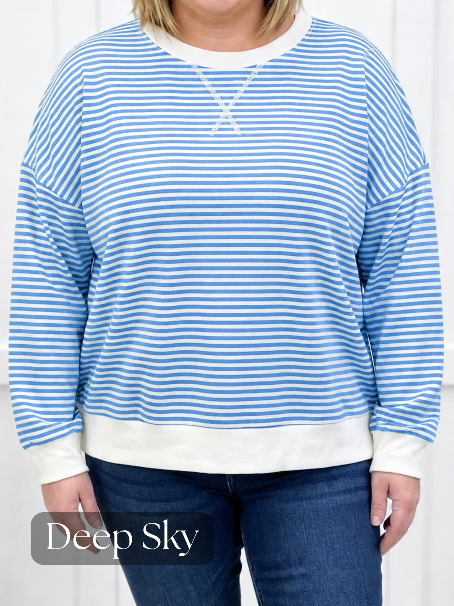Set Your Goals Striped Pullover