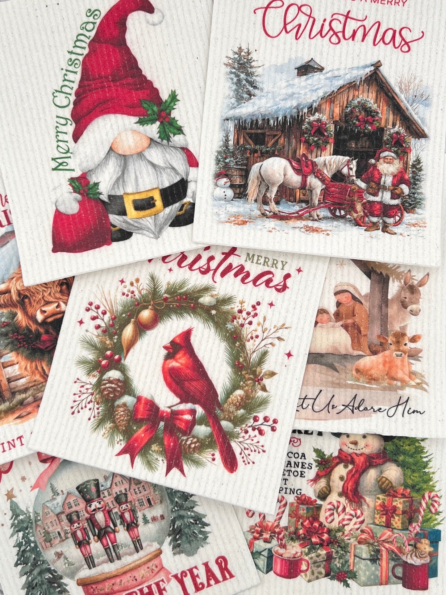 Winter Swedish Dishcloth