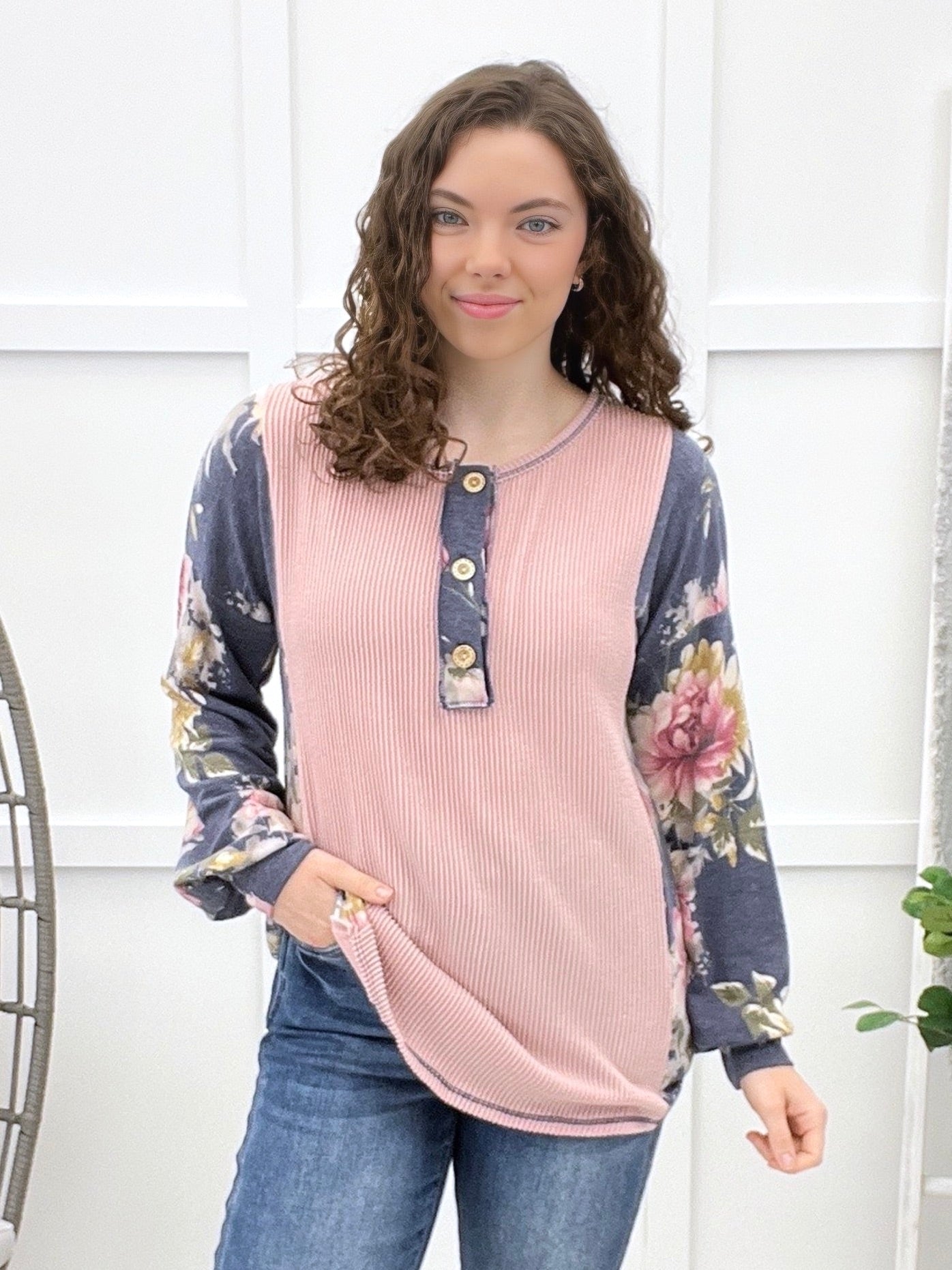 Blooming Days Sweatshirt - Navy