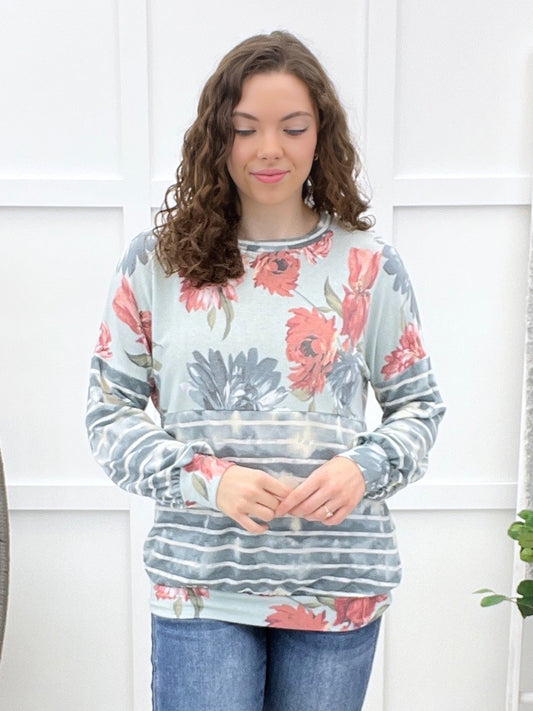 Blooming Stripes Sweatshirt