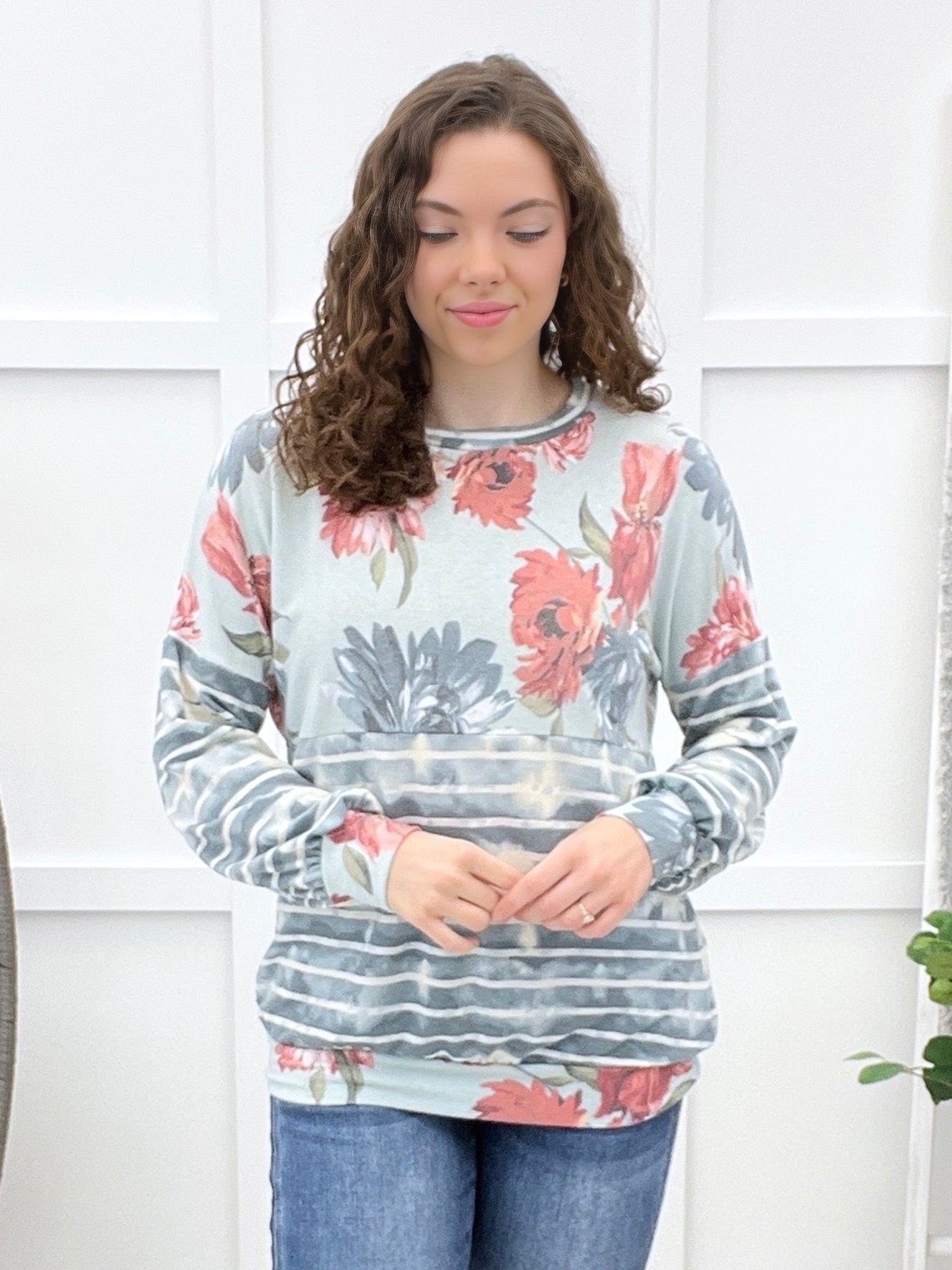 Blooming Stripes Sweatshirt