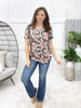 Chic Days Top - Navy Autumn Petals