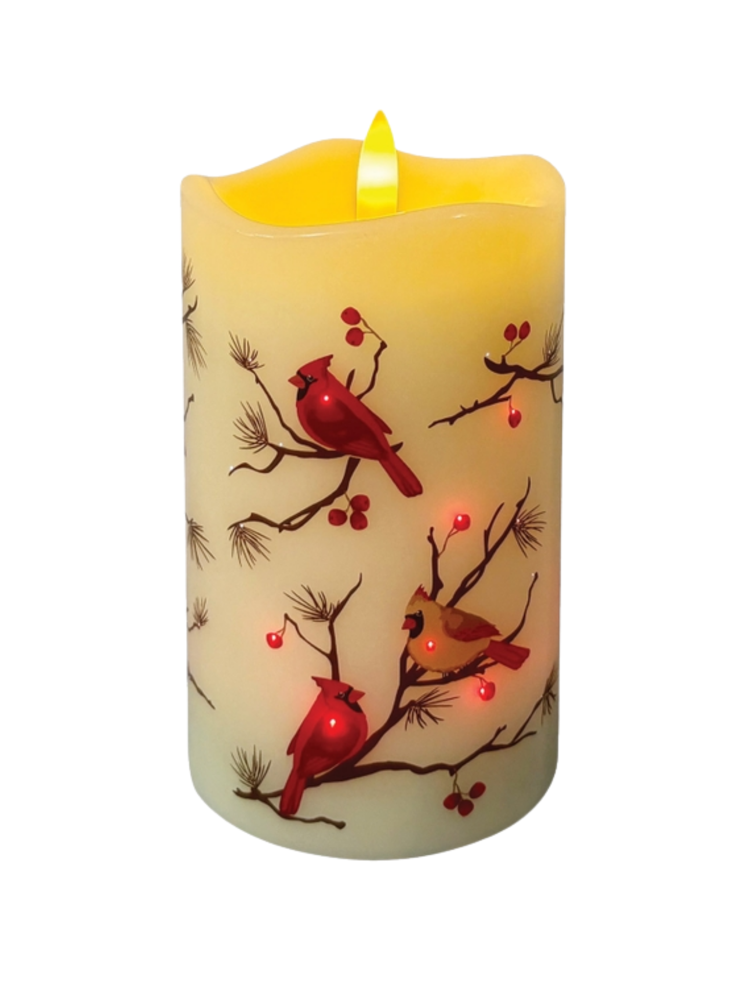 5in Fiber Optic Flameless Candle - Birchwood