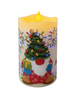 5in Fiber Optic Flameless Candle - Festive Gnome