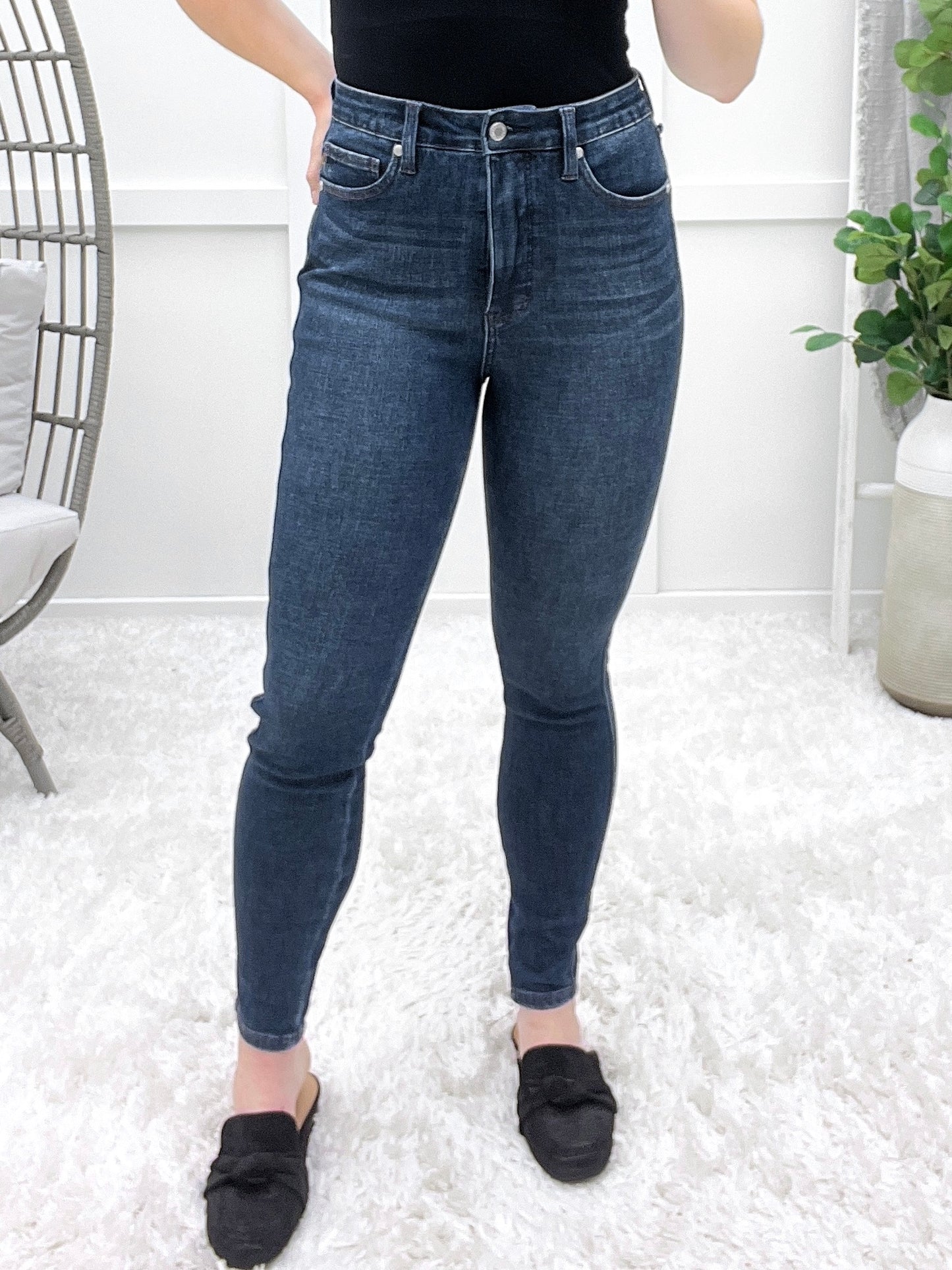 Judy Blue Christina High Waist Sienna Skinny With Bandana Loop Jeans