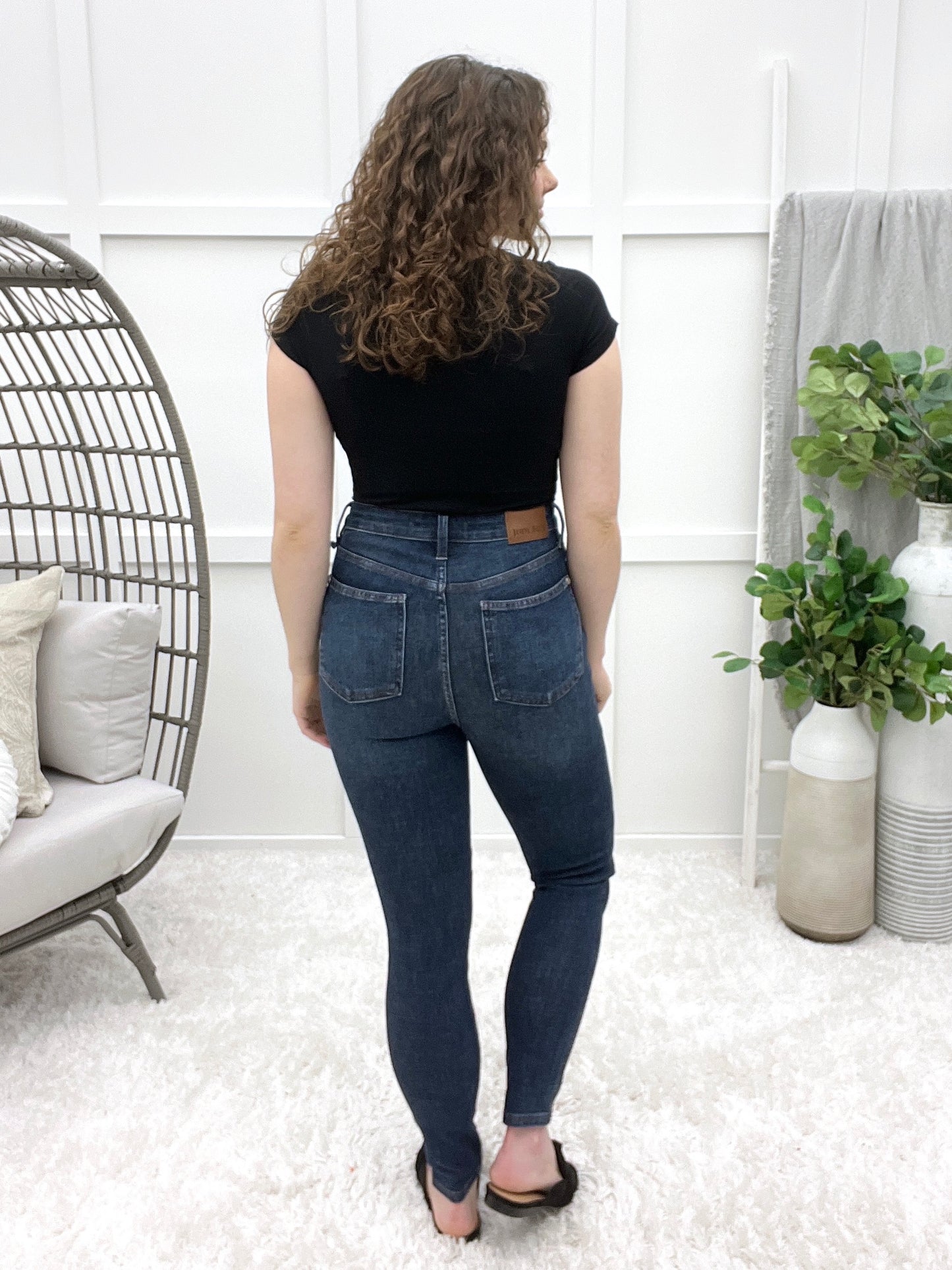 Judy Blue Christina High Waist Sienna Skinny With Bandana Loop Jeans