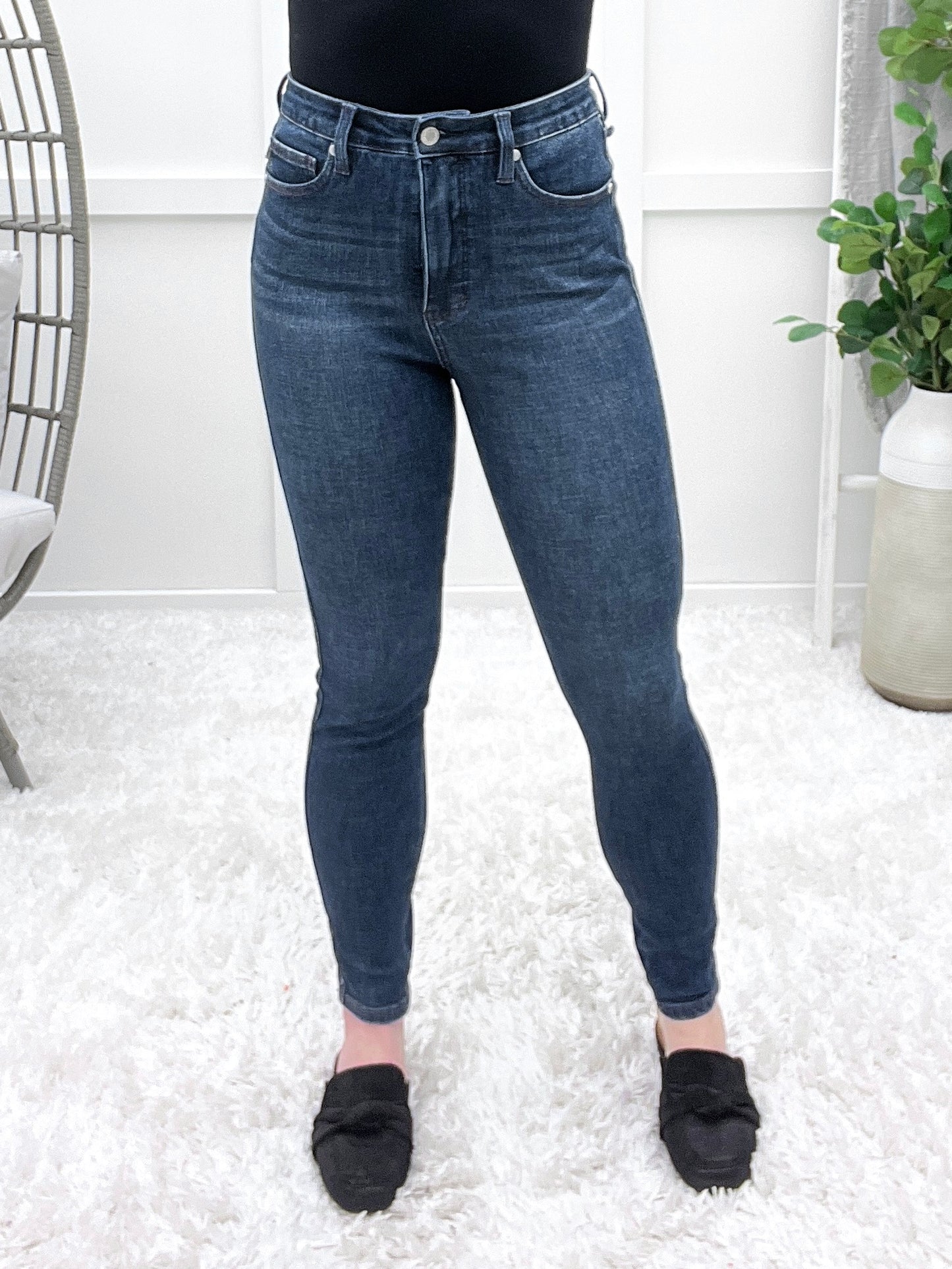 Judy Blue Christina High Waist Sienna Skinny With Bandana Loop Jeans