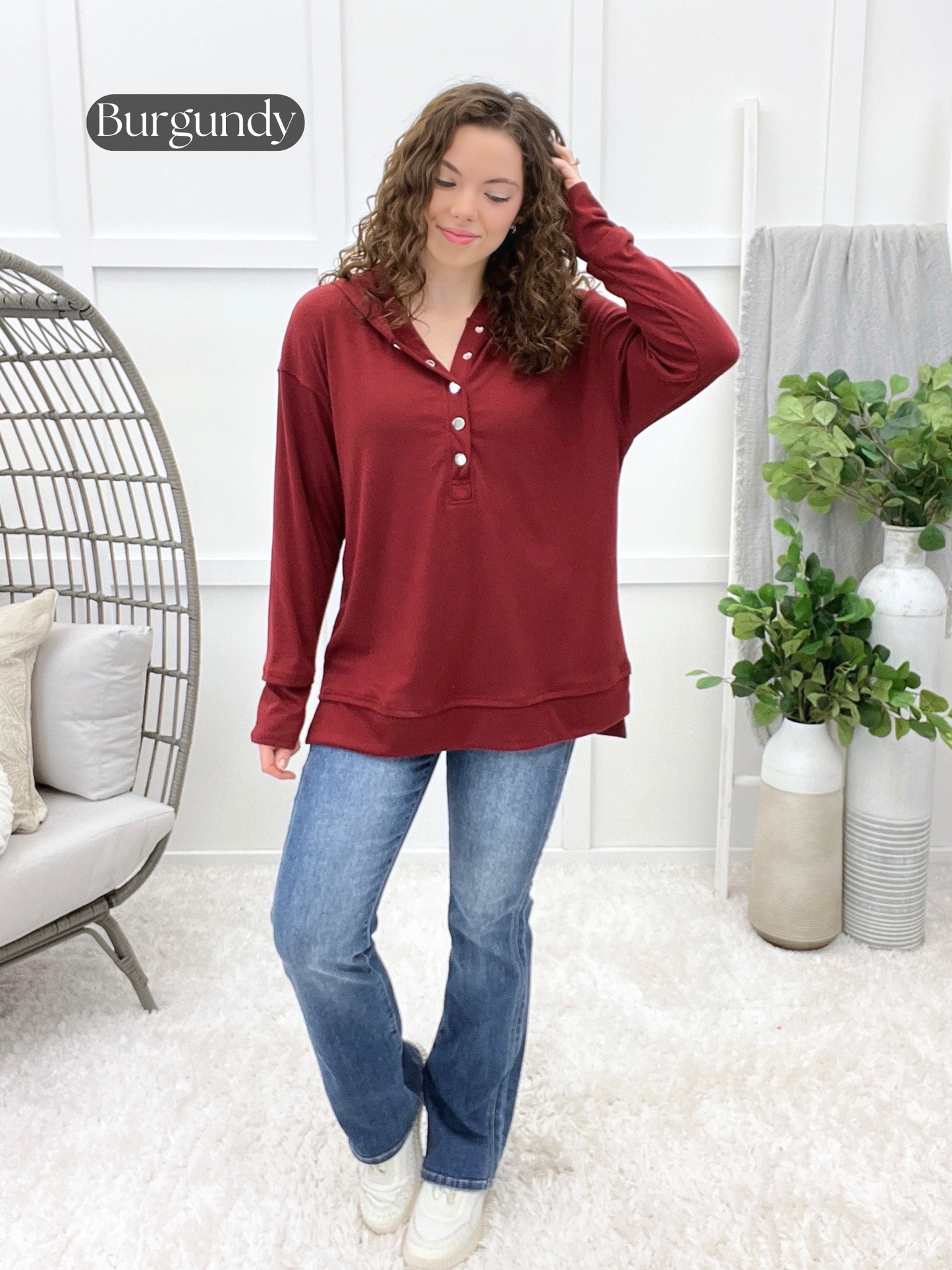 The Cozy Days Henley Pullover