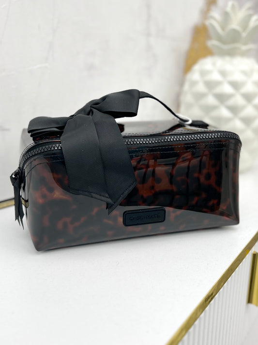 Jelly Cosmetic Bag - Tortoiseshell Bow
