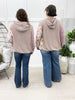 Striped and Floral Comfort Hoodie