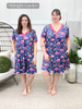 Women's Soft Printed Nightgown with Pockets | S–4XL