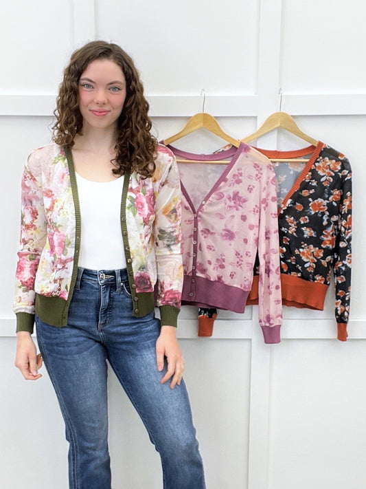 Petals & Poetry Mesh Cardigan Collection
