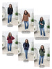 Dear Scarlett Unwind Time Jacket women's full zip hooded sweatshirt available in Black, Caramel, Hunter Green, Merlot, Navy, and Olive. Features long sleeves, front pockets, a relaxed fit, and a silver zipper for comfortable everyday casual wear.