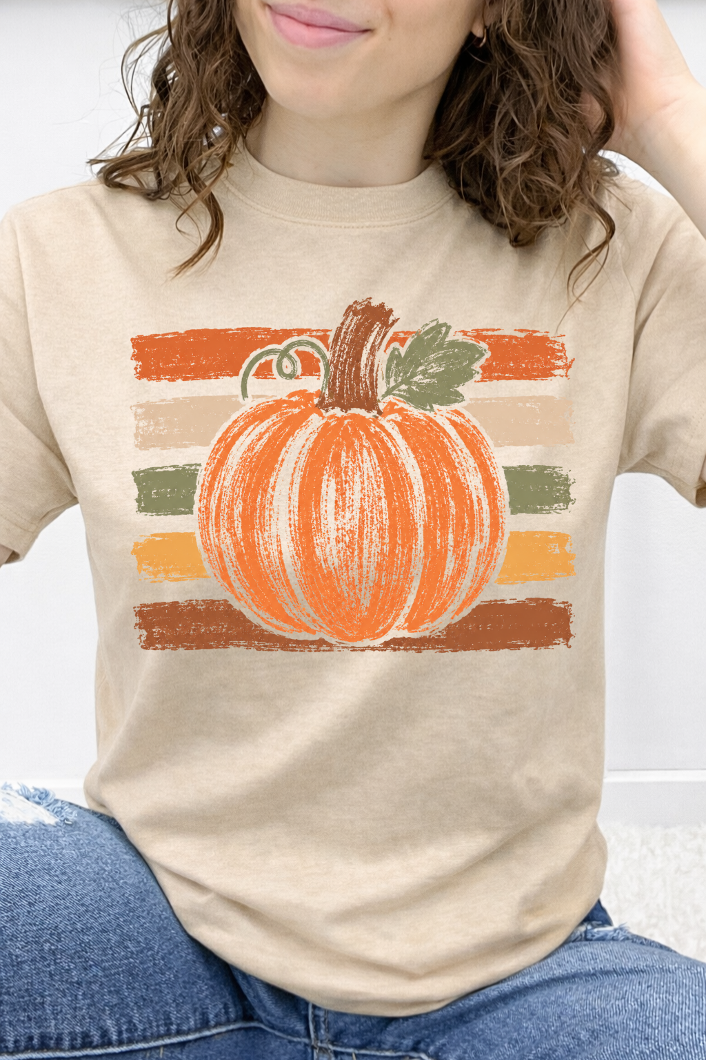 Painted Harvest Pumpkin Graphic Tee