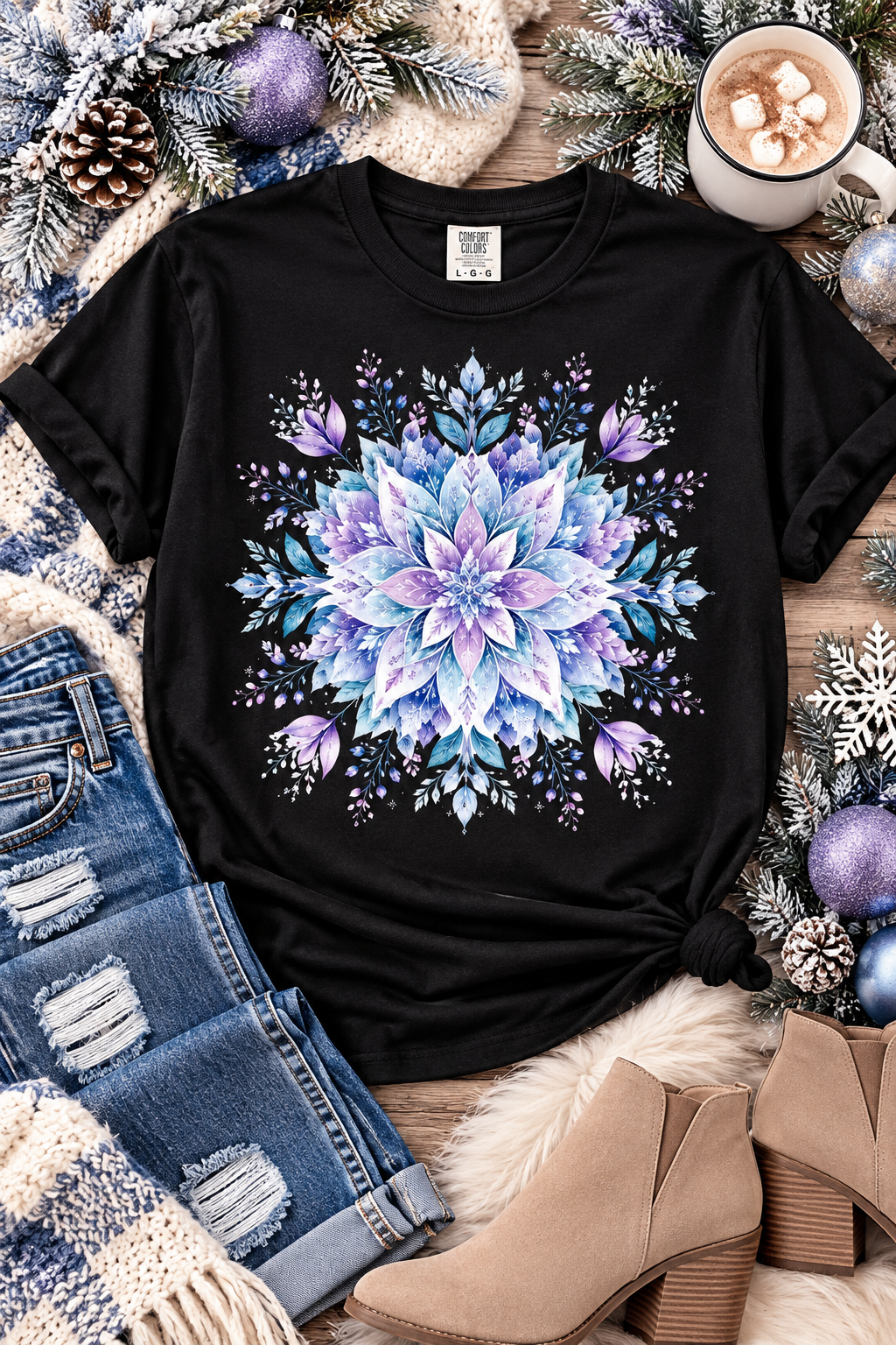 Winter Blossom Snowflake Graphic Collection