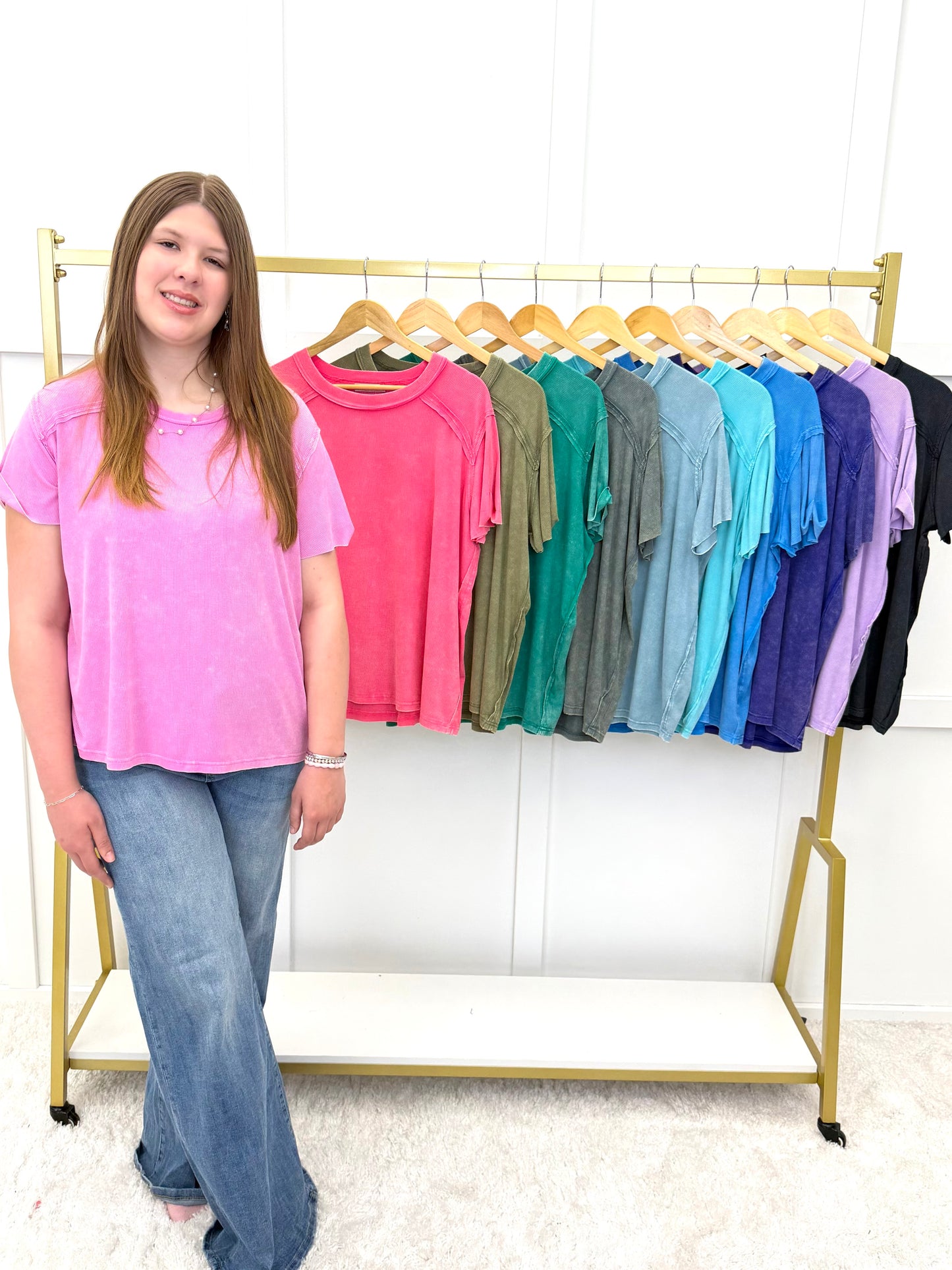 Shine So Bright Ribbed Top