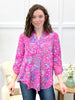 Dear Scarlett Vibrant Paisley Elegance Tunic Top