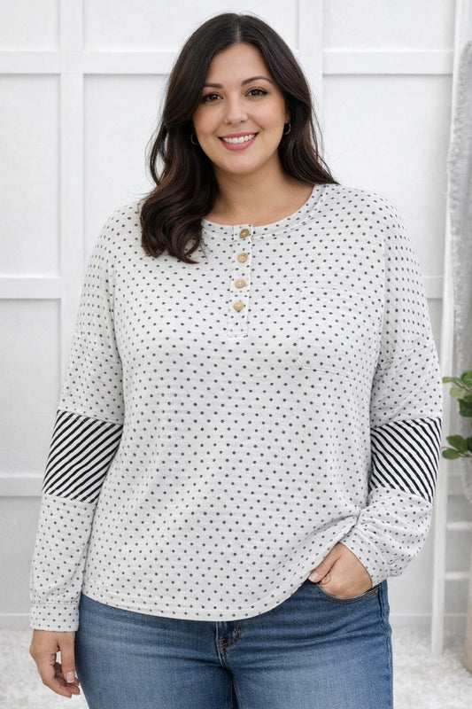 Heartbreak Proof Polka Dot Top