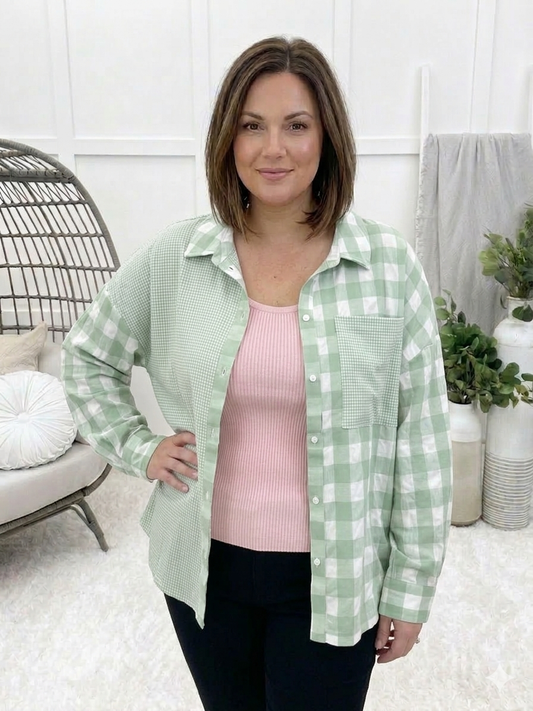 Cue The Compliments Button-up Top