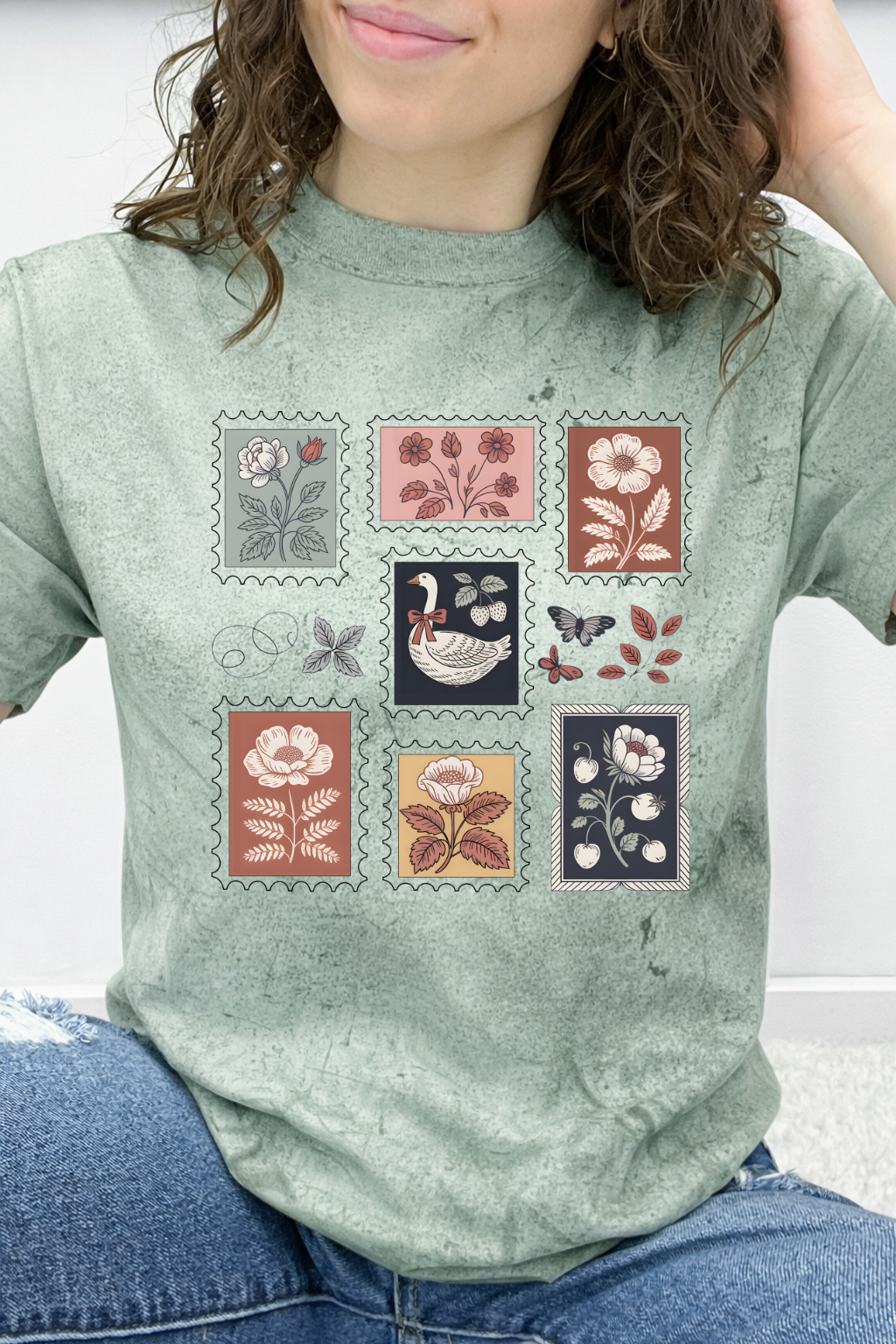 Floral Goose Postage Graphic Collection